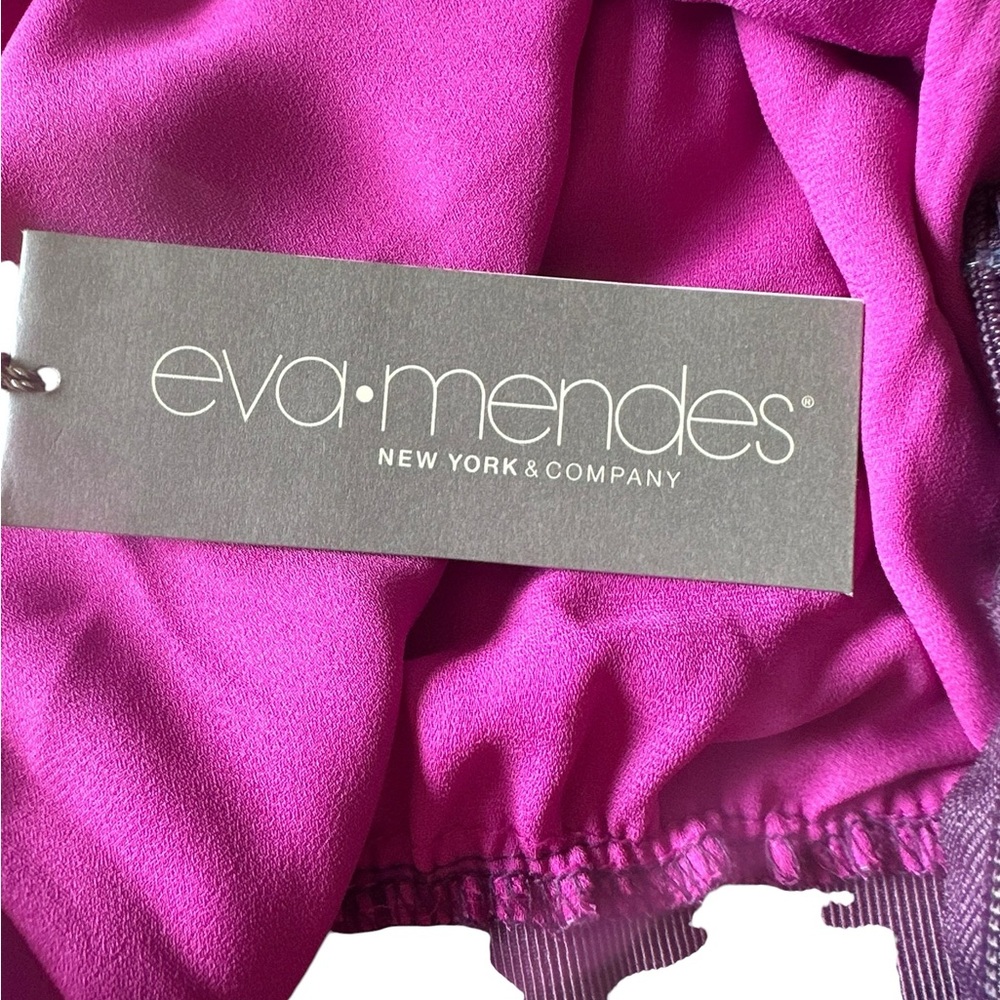 Eva Mendes Halter Maxi Dress – Colorblock Purple/Fuchsia – Size Small NWT - Picture 12 of 15